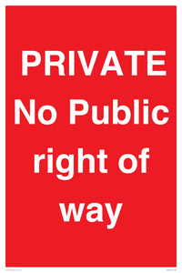 PRIVATE No Public right of way